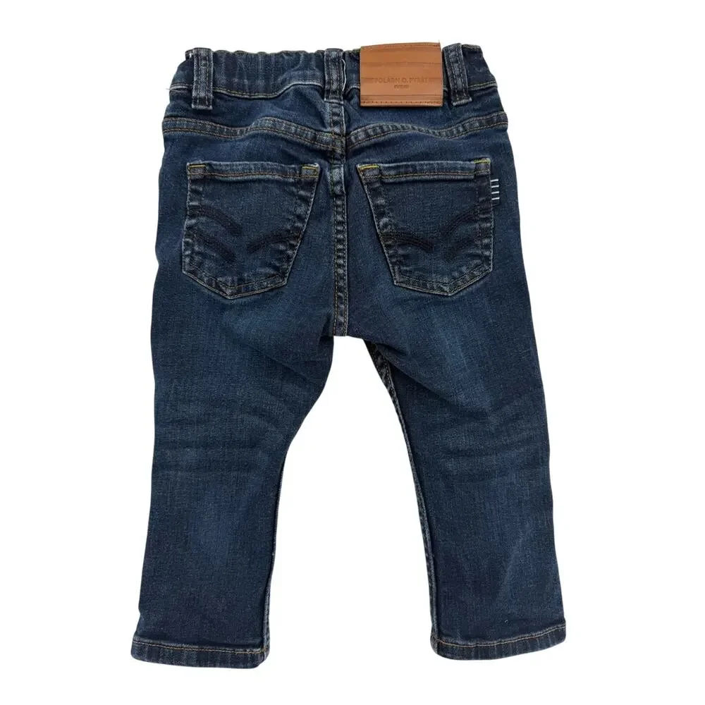 POLARN O. PYRET SWEDEN ROBIN DARK WASH JEANS TODDLER SIZE 1 - 1.5 YEARS